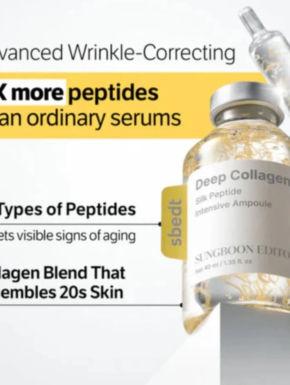 Navaro Deep Collagen Silk Peptide Intensive Ampoule - Light Yellow